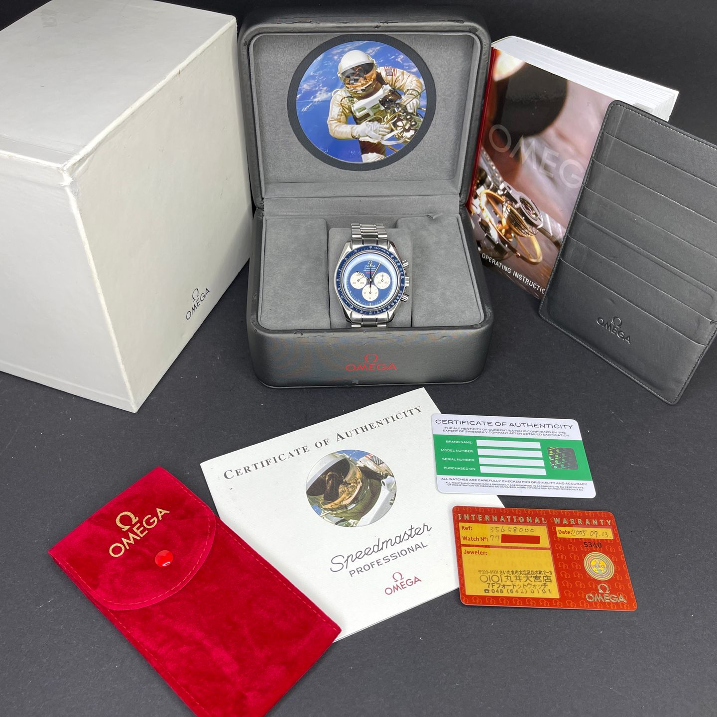 Omega Speedmaster Professional Moonwatch 3565.80.00 (2005) - Blue dial 42 mm Steel case (2/7)