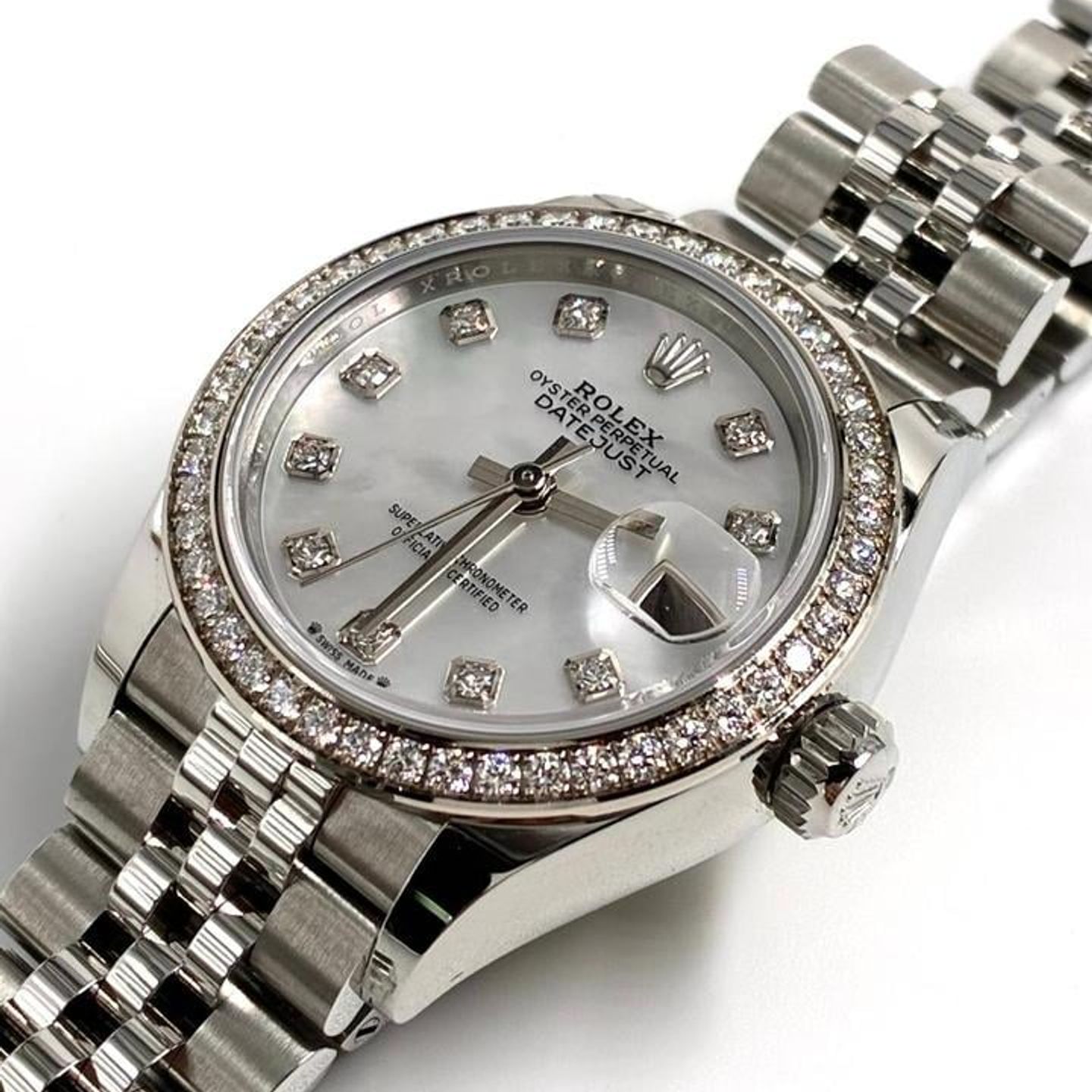 Rolex Lady-Datejust 279384RBR NG WHITE JUB (2025) - 28mm Staal (2/4)