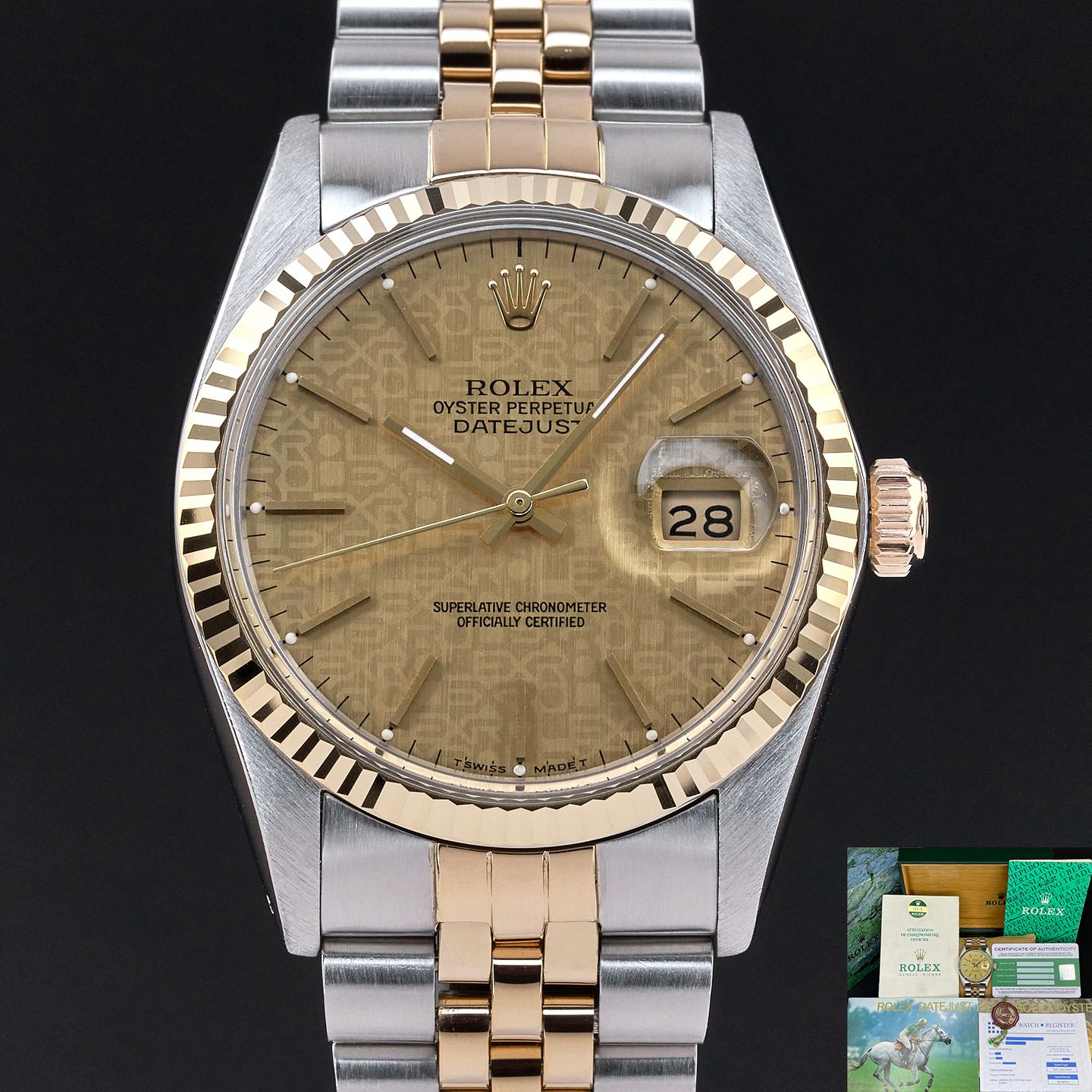 Rolex Datejust 36 16013 (1980) - 36mm Goud/Staal (1/8)