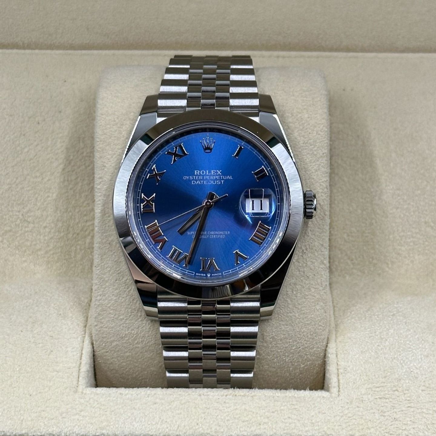 Rolex Datejust 41 126300 (2024) - Blauw wijzerplaat 41mm Staal (5/8)