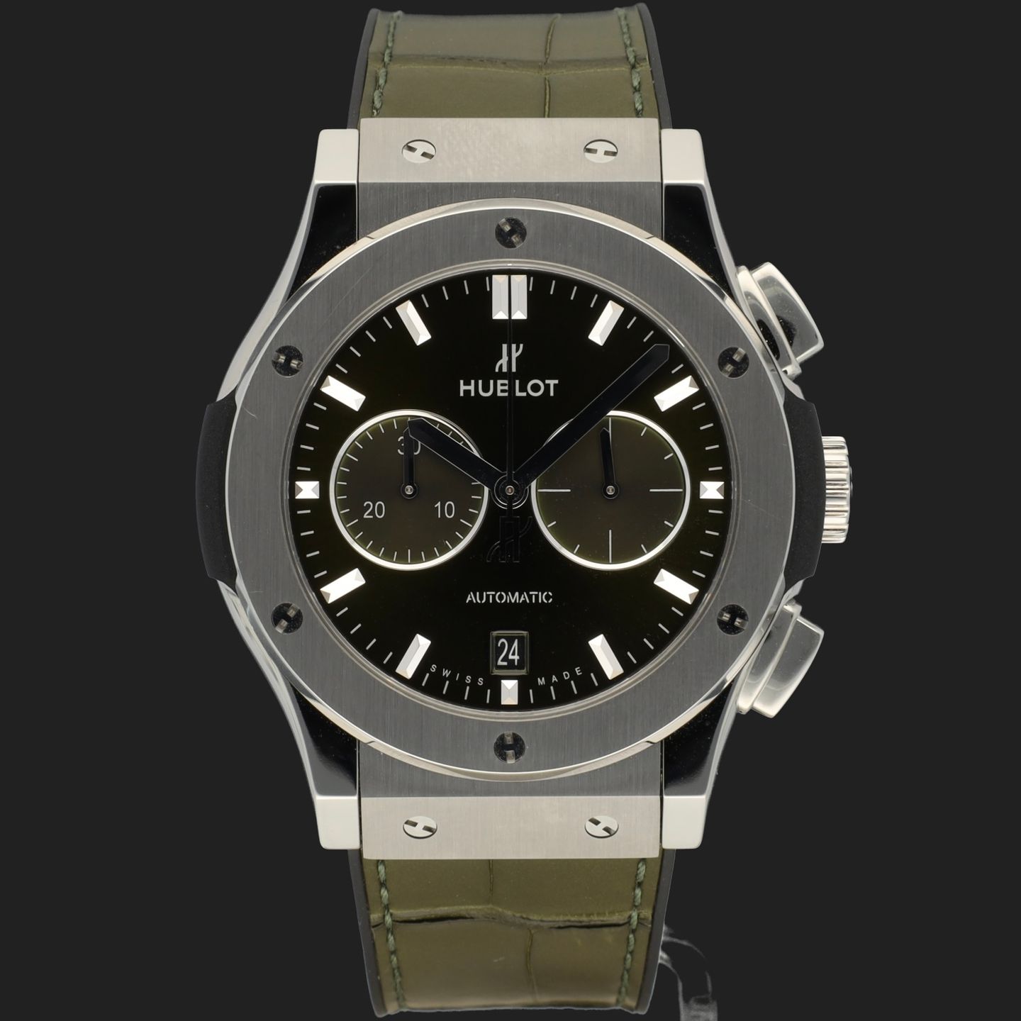 Hublot Classic Fusion Chronograph 541.NX.8970.LR (2024) - Groen wijzerplaat 42mm Titanium (3/7)