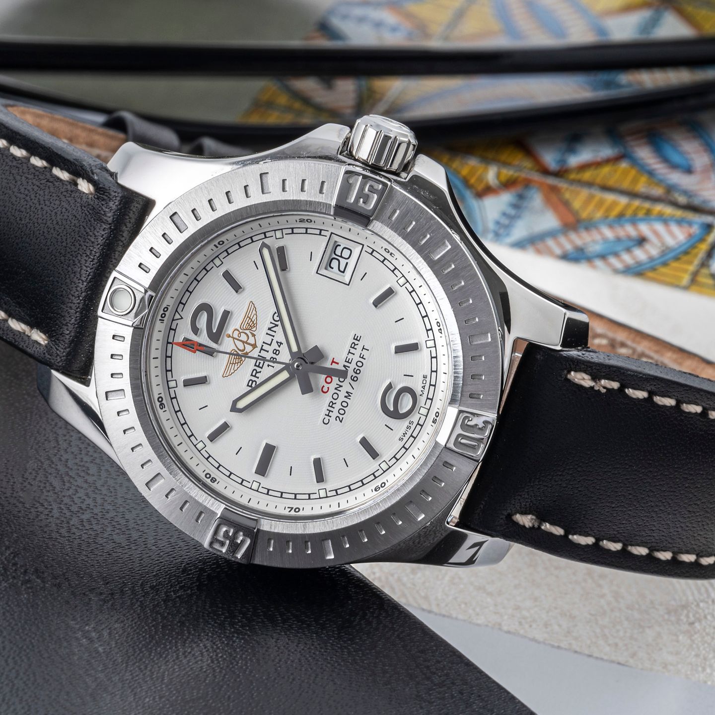 Breitling Colt Lady A77388 (2015) - Zilver wijzerplaat 33mm Staal (2/8)