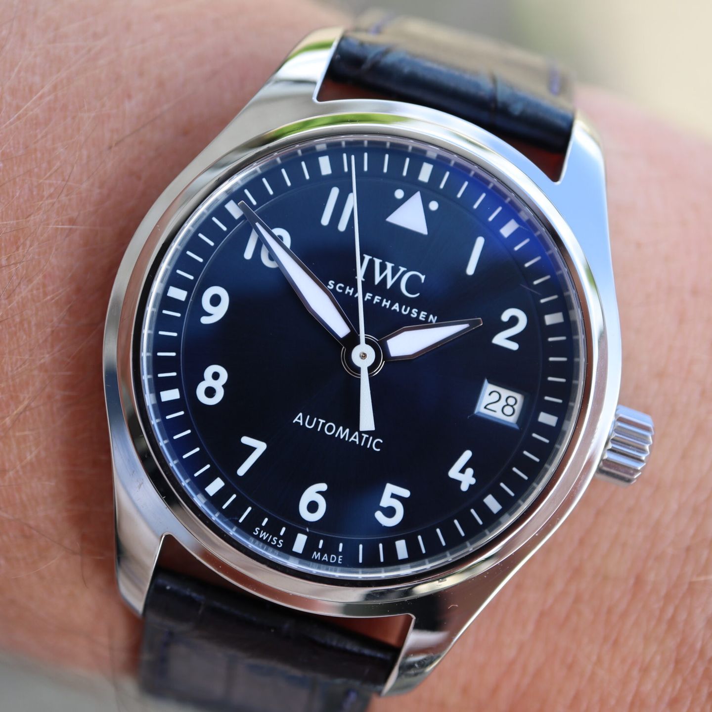 IWC Pilot's Watch Automatic 36 IW324008 (2019) - Blauw wijzerplaat 36mm Staal (1/8)