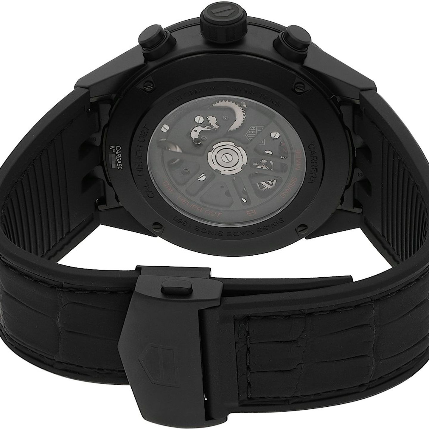 TAG Heuer Carrera Heuer-02T CAR5A90.FC6415 (Unknown (random serial)) - Black dial 45 mm Ceramic case (5/5)