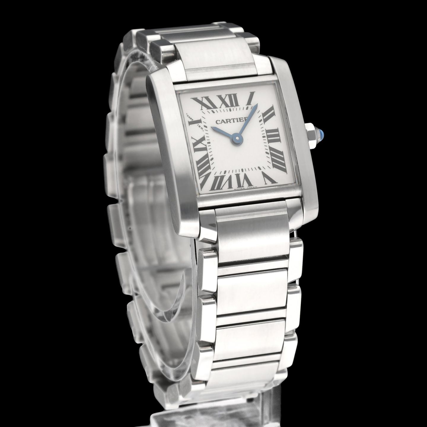 Cartier Tank Française 2384 (2006) - White dial 20 mm Steel case (4/8)