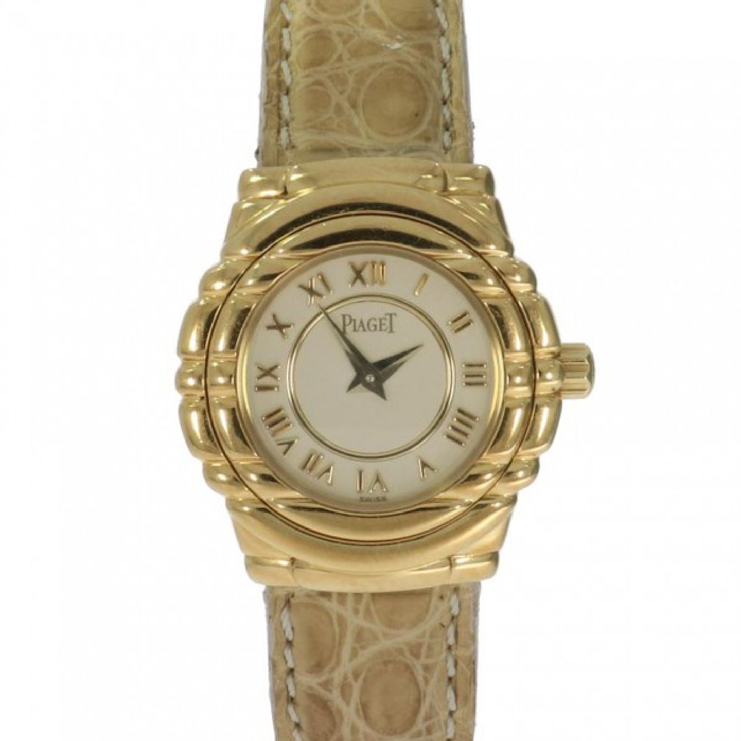 Piaget Vintage GOA15077 (Unknown (random serial)) - White dial 25 mm Yellow Gold case (1/5)