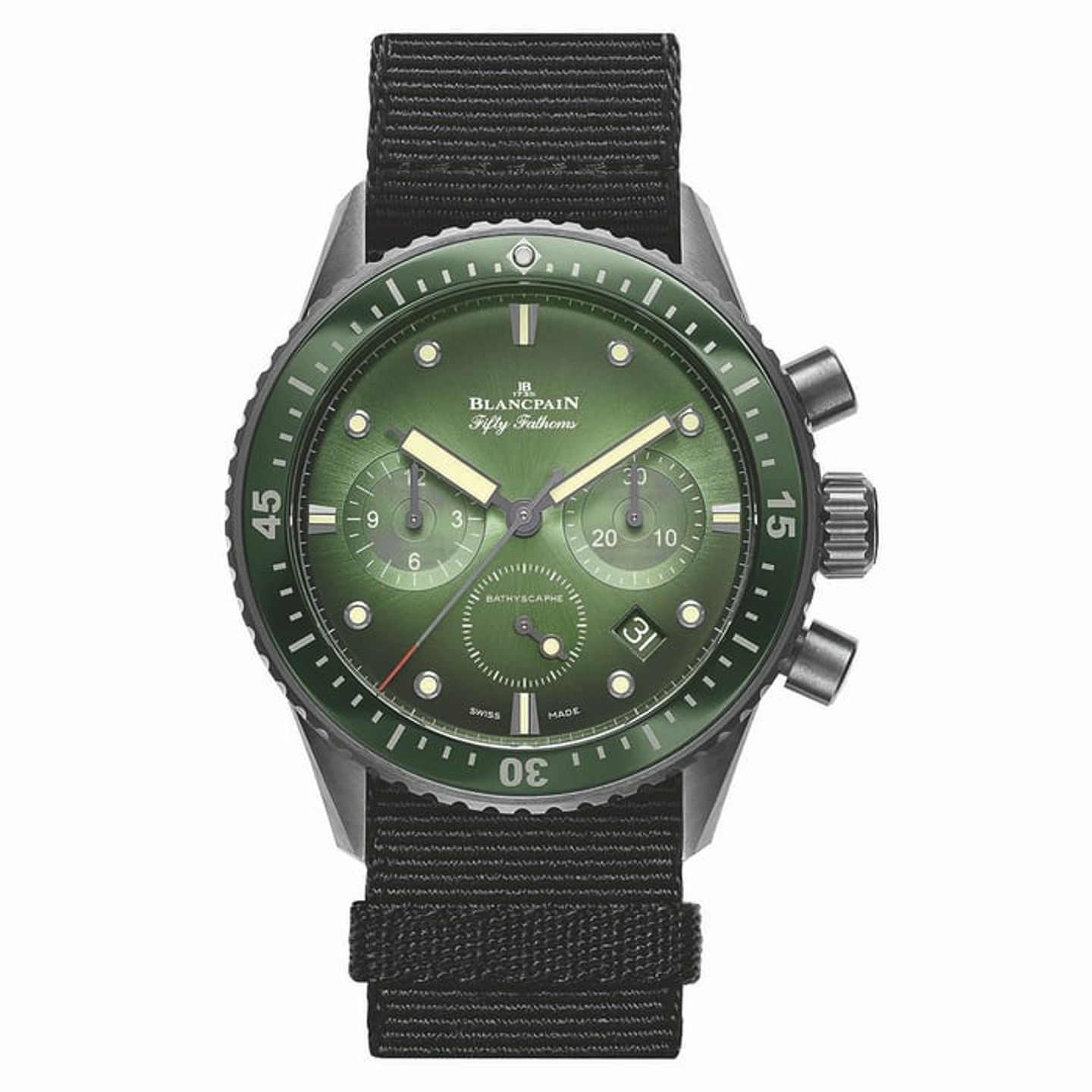 Blancpain Fifty Fathoms Bathyscaphe 5200-0153-NABA (2024) - Green dial 44 mm Ceramic case (2/2)