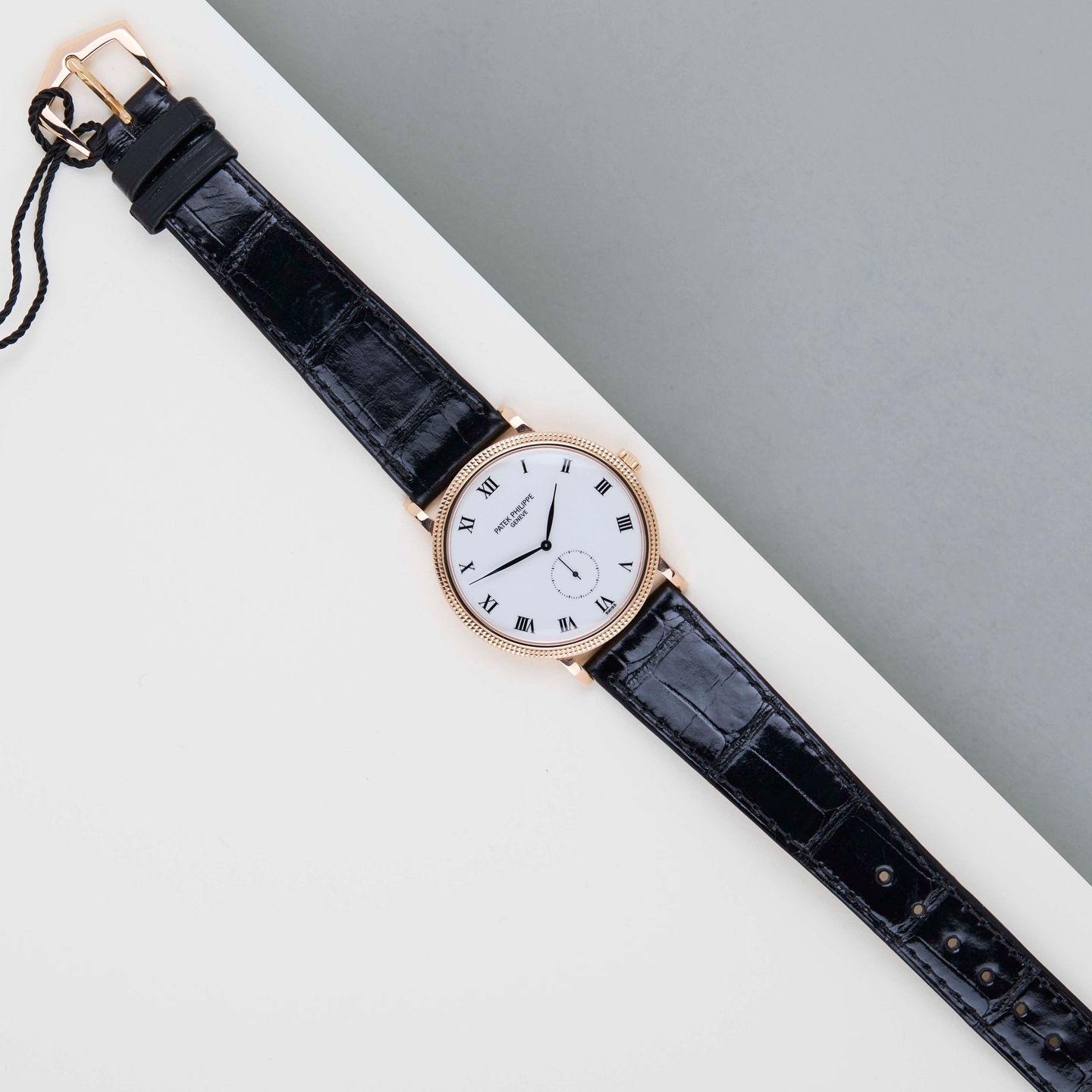 Patek Philippe Calatrava 3919R-001 (2003) - Wit wijzerplaat 34mm Roségoud (2/8)