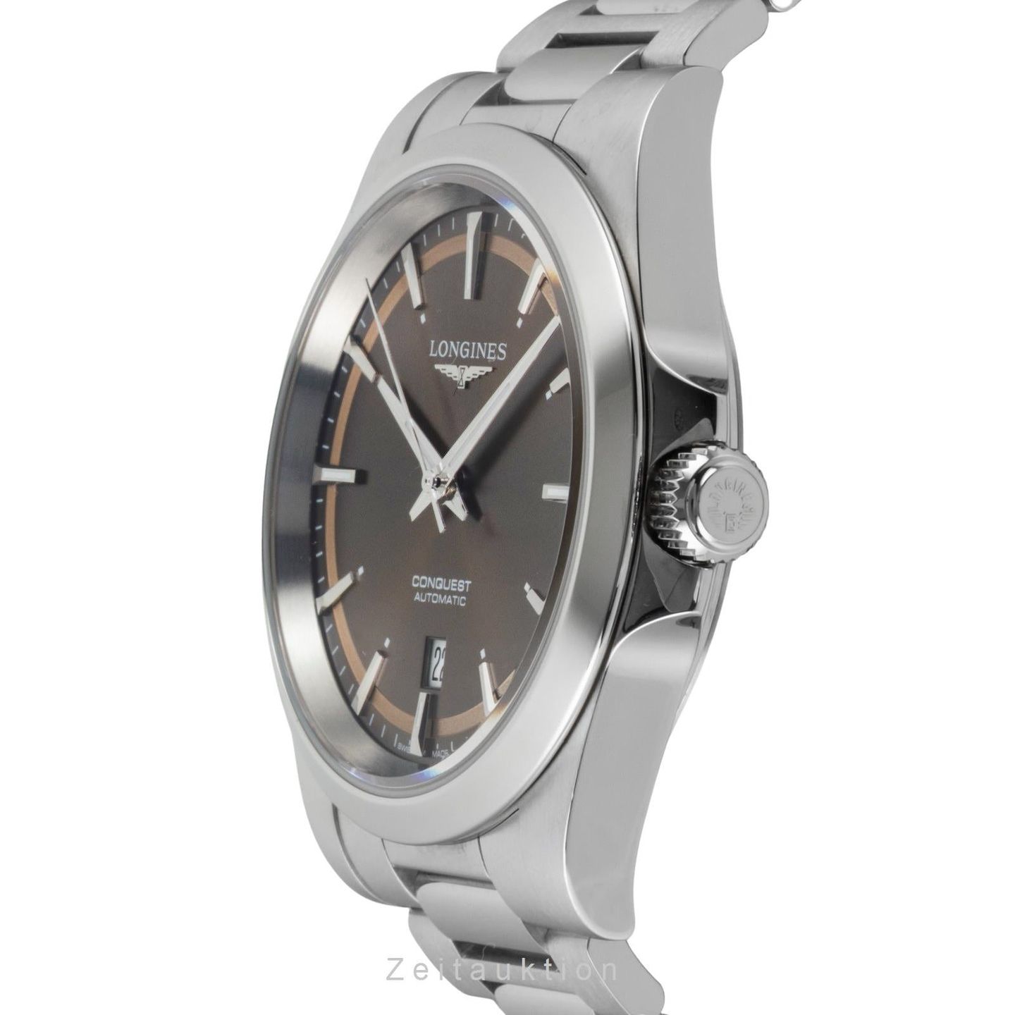 Longines Conquest L3.830.4.62.6 (Onbekend (willekeurig serienummer)) - Bruin wijzerplaat 41mm Staal (5/8)