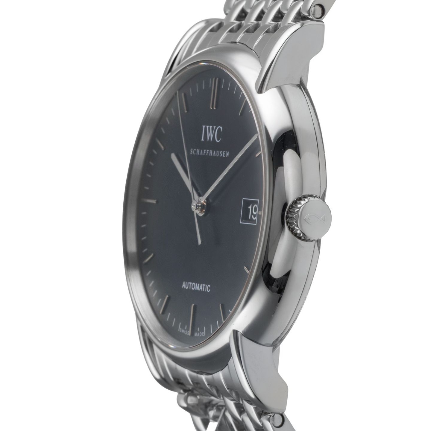 IWC Portofino Automatic IW353306 (Onbekend (willekeurig serienummer)) - Zwart wijzerplaat 38mm Staal (6/8)