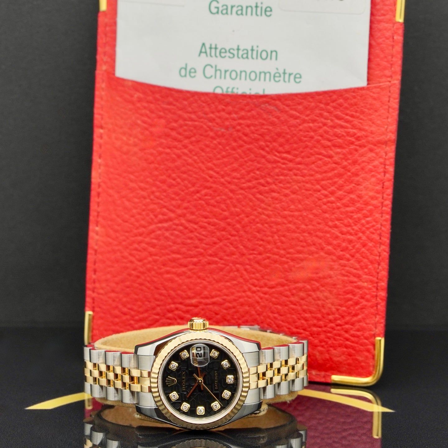 Rolex Lady-Datejust 179173 (2005) - Black dial 26 mm Gold/Steel case (5/7)