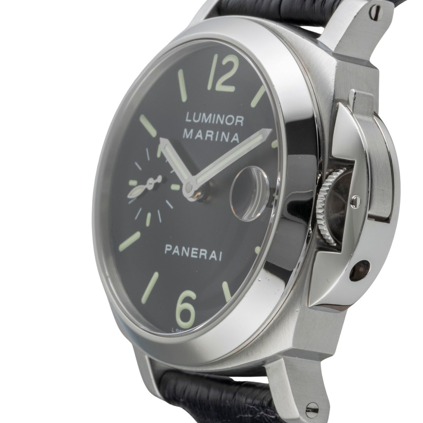 Panerai Luminor Marina Automatic PAM00050 (Onbekend (willekeurig serienummer)) - Zwart wijzerplaat 40mm Staal (6/8)