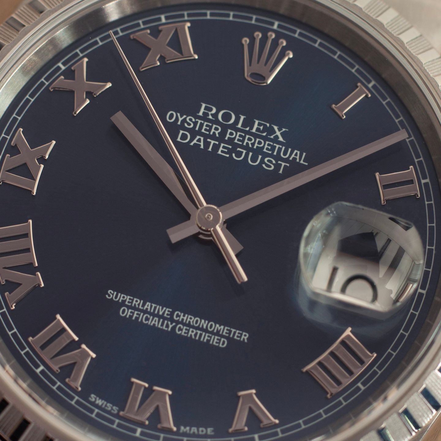 Rolex Datejust 36 16220 (2001) - Blue dial 36 mm Steel case (2/8)