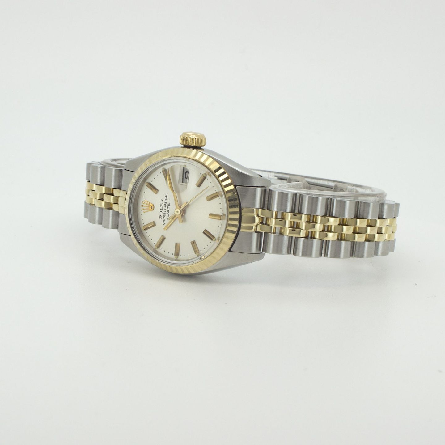 Rolex Lady-Datejust 6917 (Unknown (random serial)) - Beige dial 26 mm Gold/Steel case (4/8)