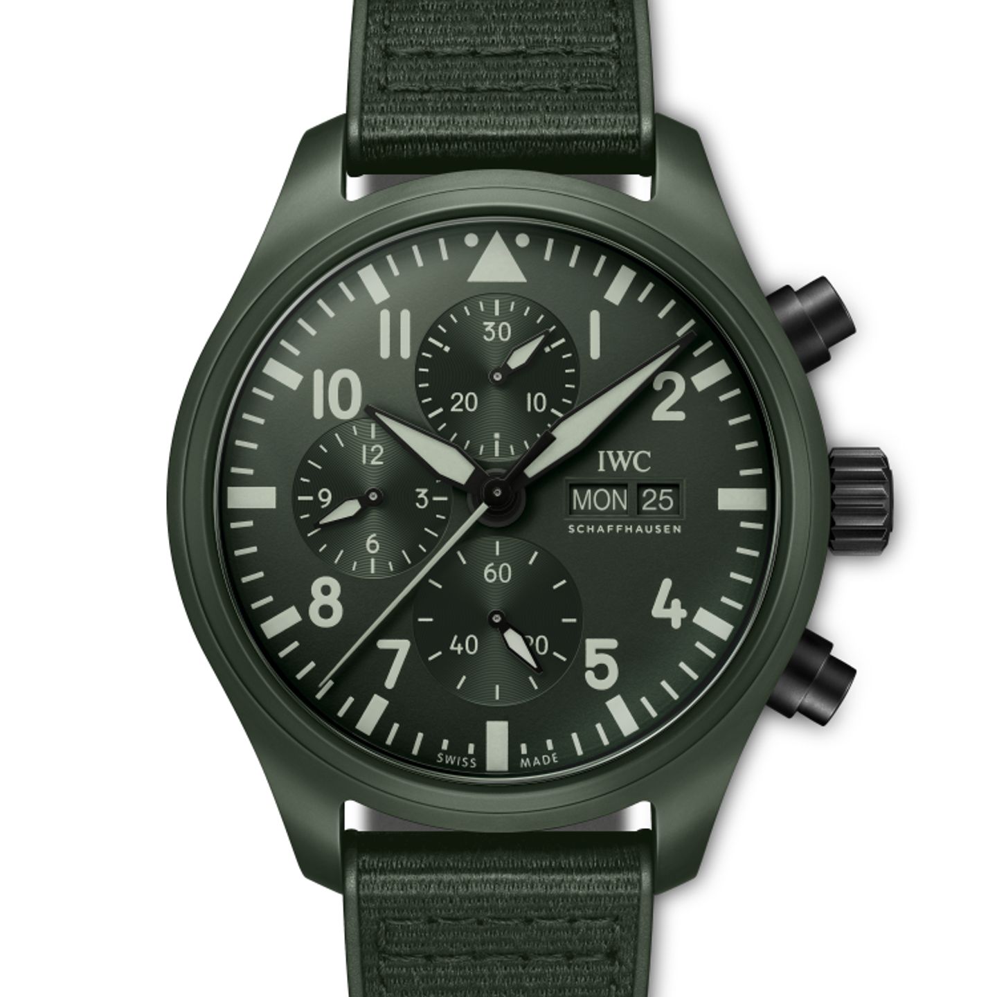 IWC Pilot Chronograph Top Gun IW389106 (2024) - Groen wijzerplaat 45mm Keramiek (1/1)