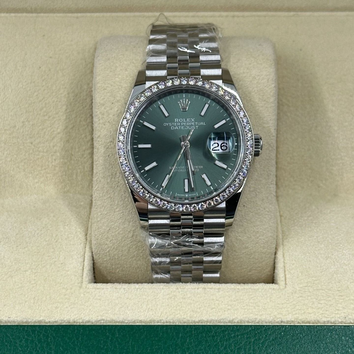 Rolex Datejust 36 126284RBR (2024) - Groen wijzerplaat 36mm Staal (5/8)