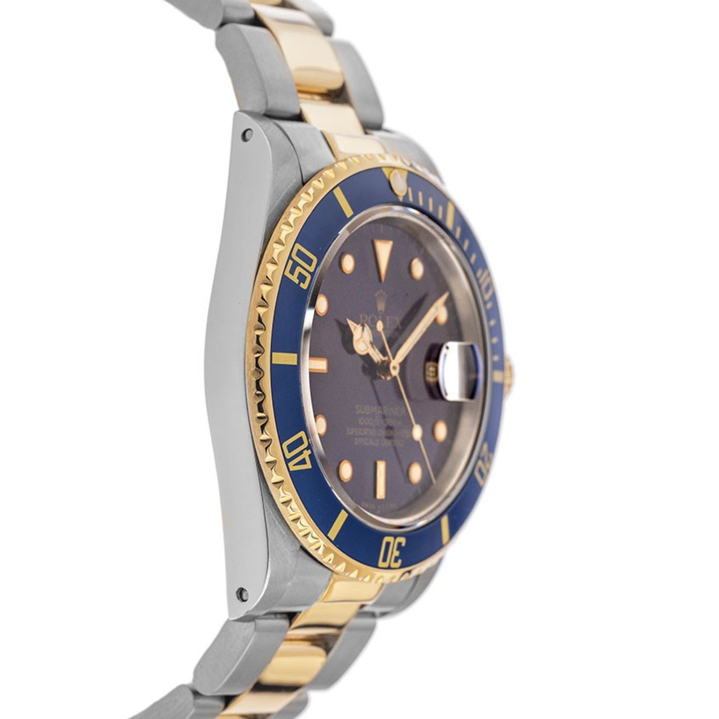 Rolex Submariner Date 16803 (1985) - Blue dial 40 mm Gold/Steel case (5/8)