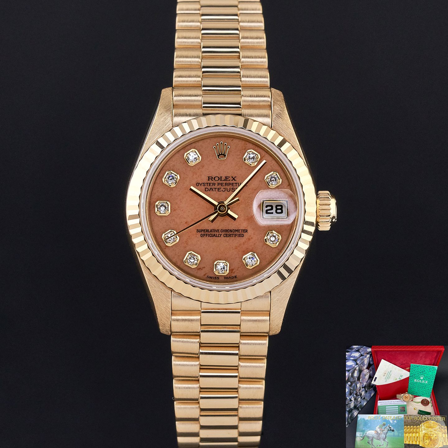 Rolex Lady-Datejust 79178 (1997) - 26mm Geelgoud (1/8)