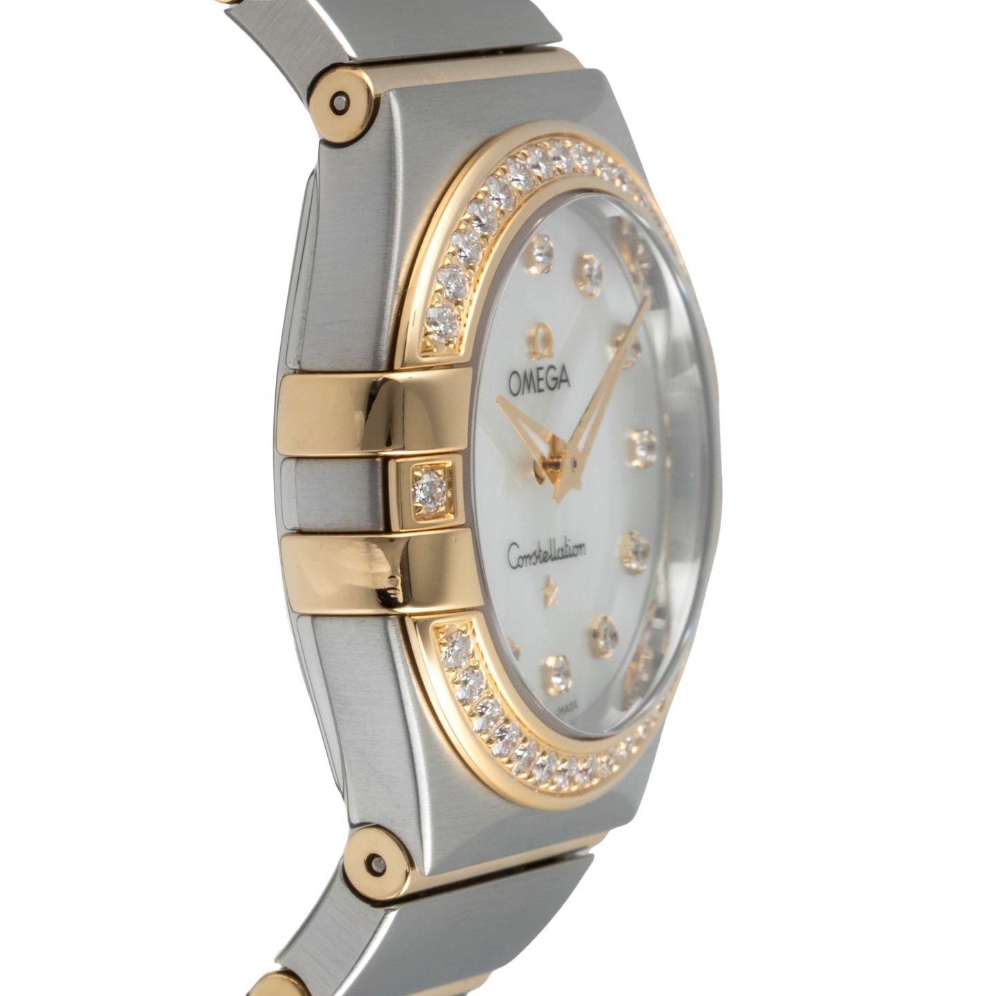 Omega Constellation Quartz 123.25.27.60.55.003 (2012) - Pearl dial 27 mm Steel case (7/8)