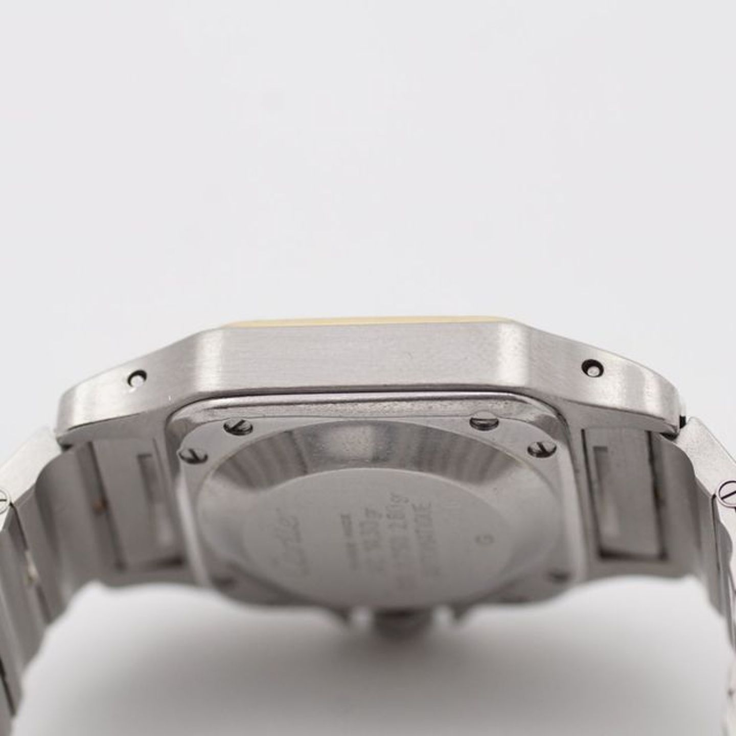 Cartier Santos 0902 (1990) - White dial 24 mm Gold/Steel case (3/8)