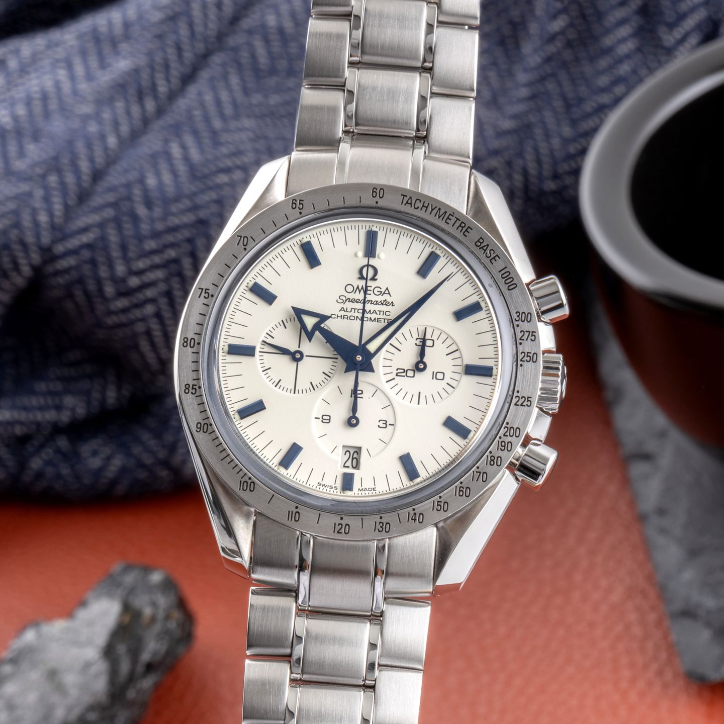 Omega Speedmaster Broad Arrow 3551.20.00 (Onbekend (willekeurig serienummer)) - Wit wijzerplaat 42mm Staal (3/8)