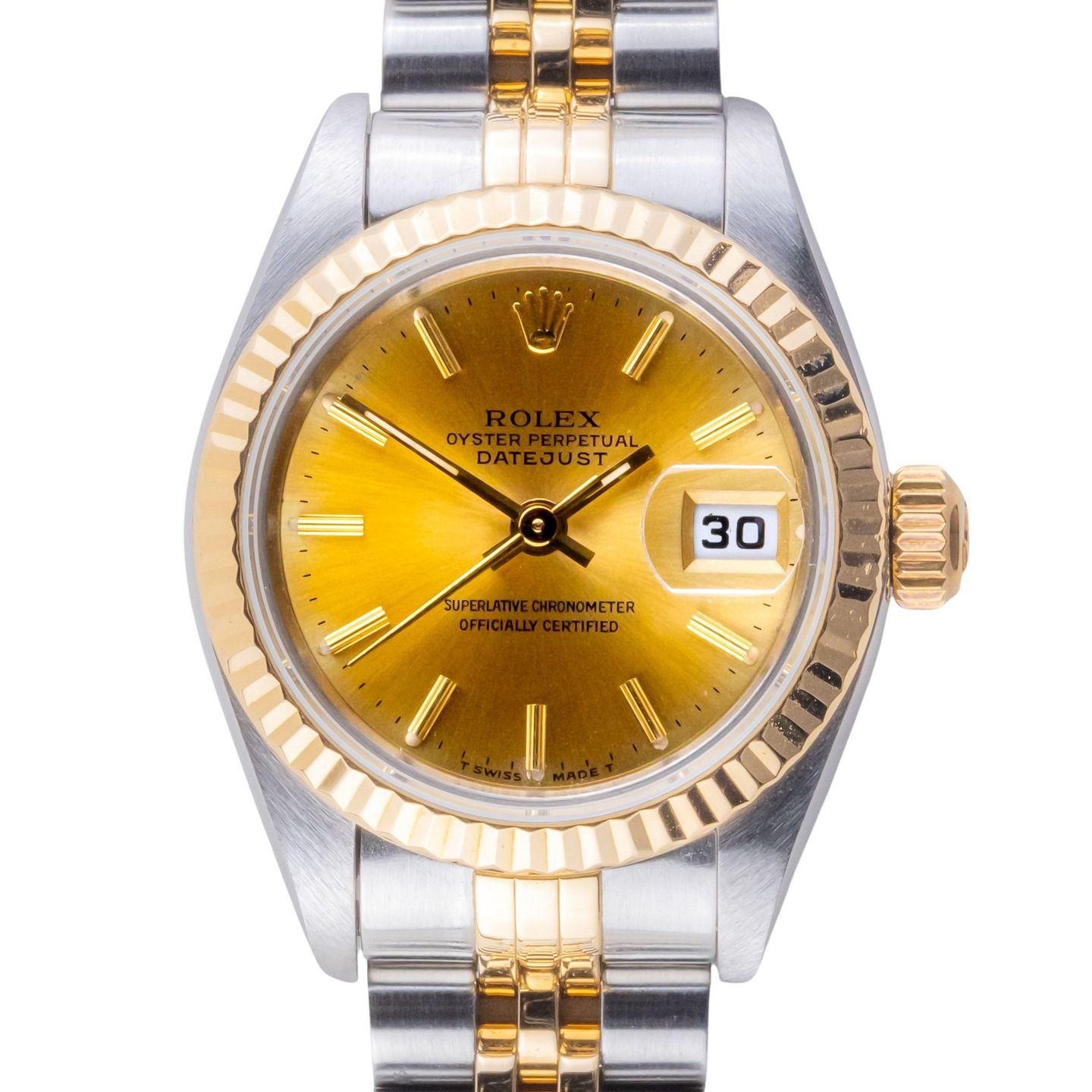 Rolex Lady-Datejust 69173 (1995) - 26mm Goud/Staal (3/8)