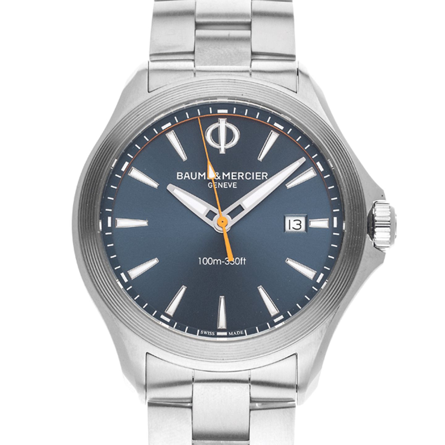 Baume & Mercier Clifton M0A10413 (2023) - Blauw wijzerplaat 42mm Staal (7/7)