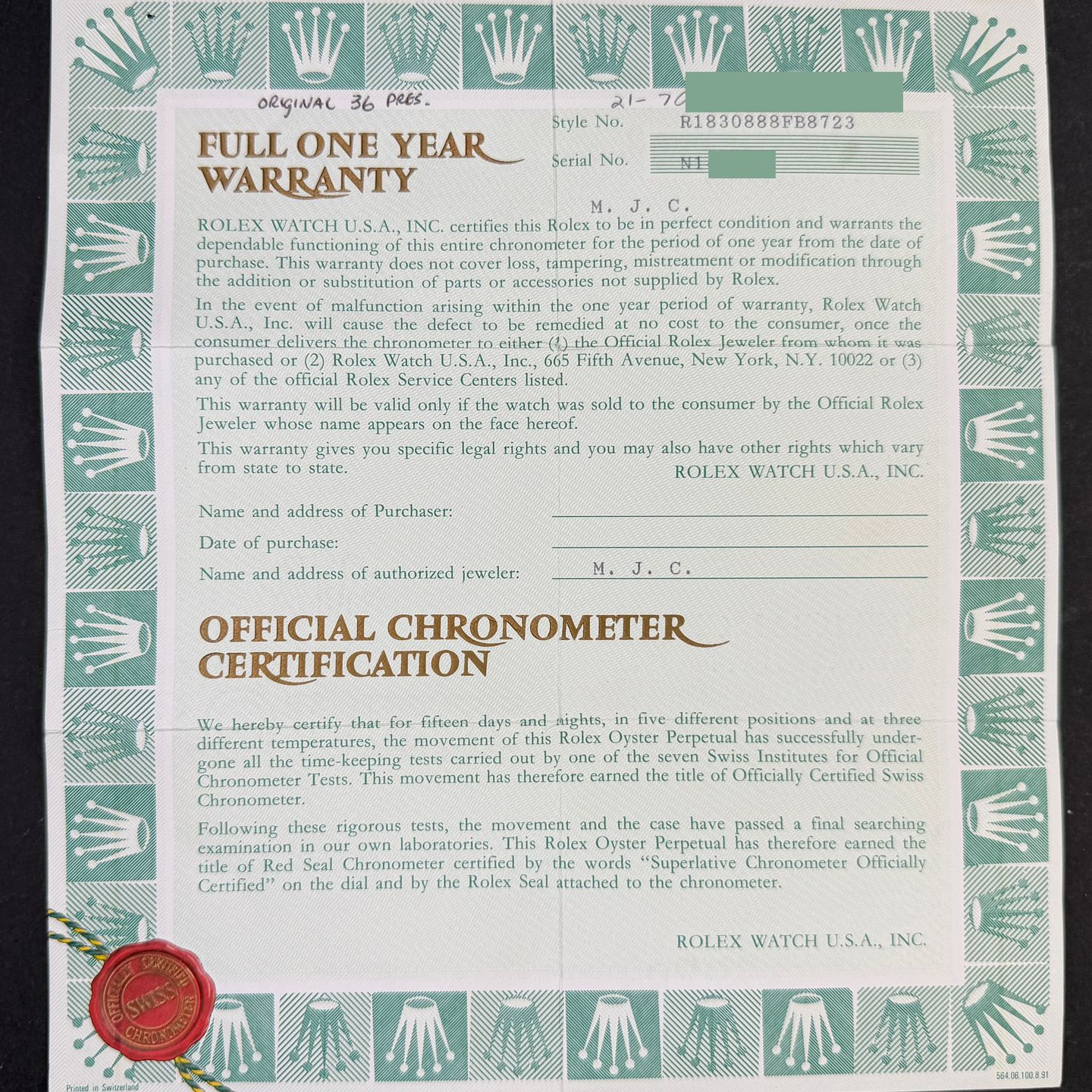 Rolex Day-Date 36 18308 (1991) - Champagne wijzerplaat 36mm Geelgoud (3/8)