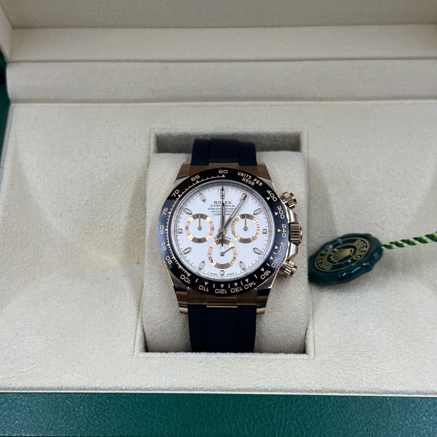 Rolex Daytona 116515LN (2023) - White dial 40 mm Rose Gold case (4/8)