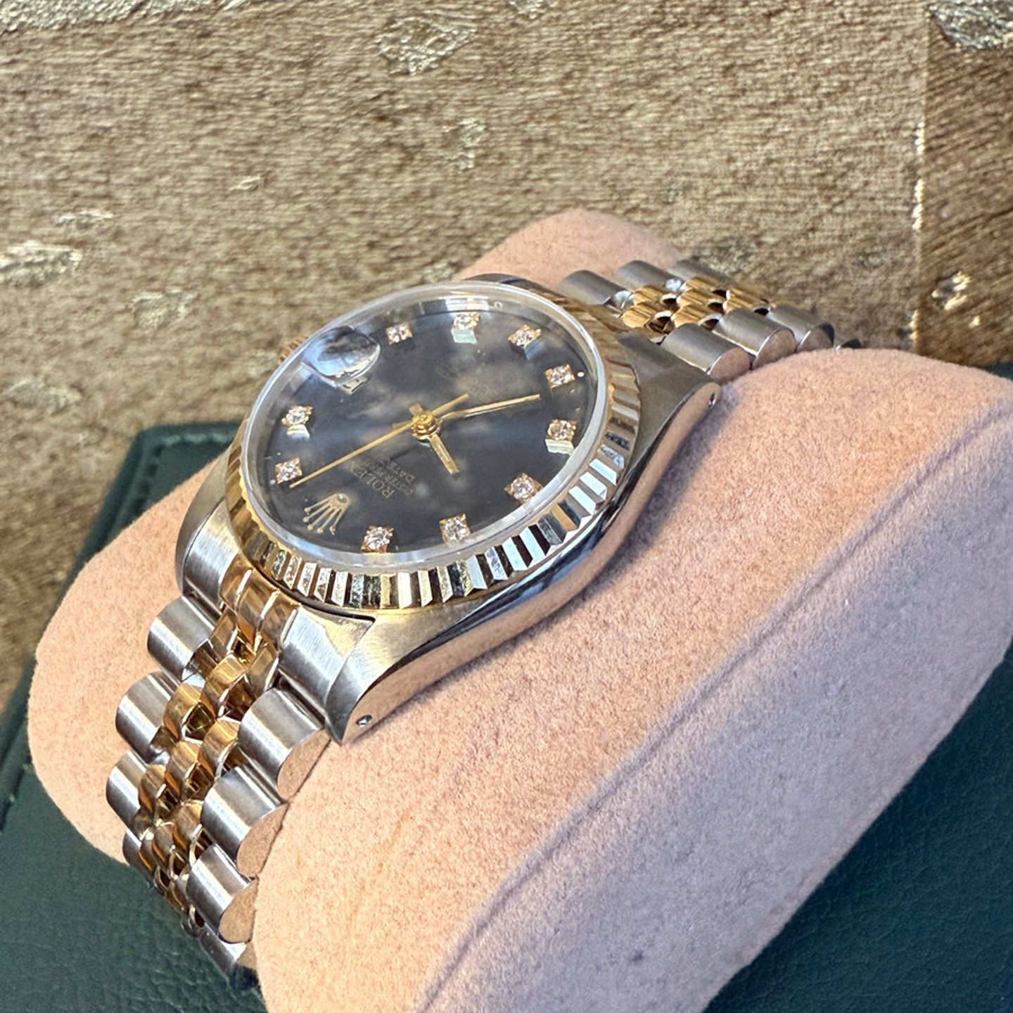 Rolex Datejust 31 68273 (1991) - Blue dial 31 mm Gold/Steel case (8/8)