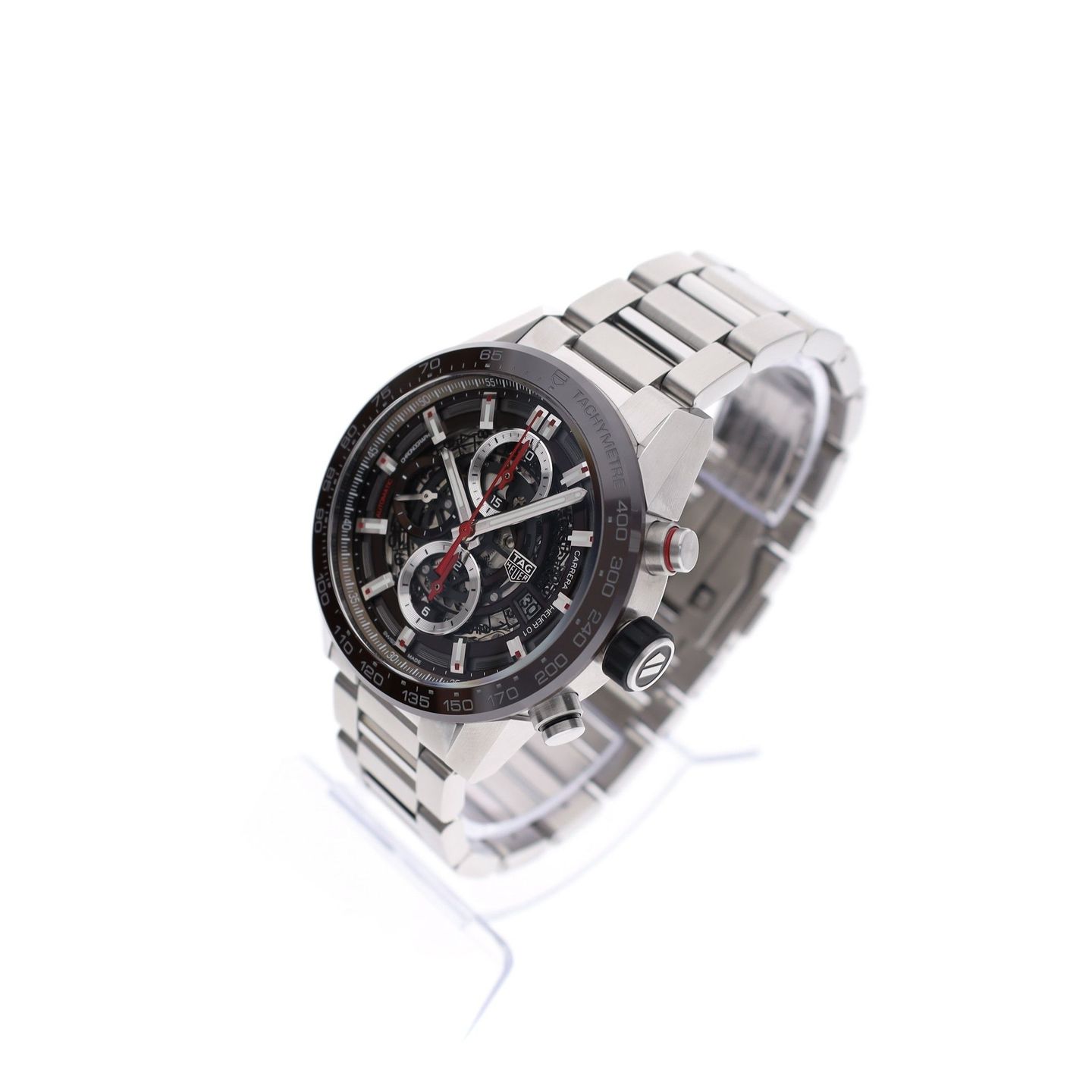TAG Heuer Carrera Calibre HEUER 01 CAR201U.BA0766 (2022) - Transparant wijzerplaat 43mm Staal (8/8)