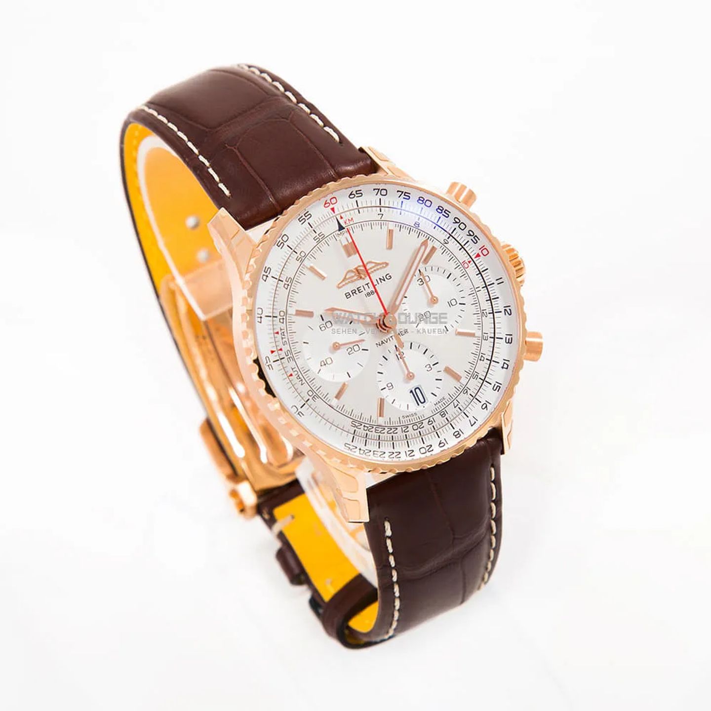 Breitling Navitimer RB0139211G1P1 (2026) - Silver dial 41 mm Red Gold case (4/8)