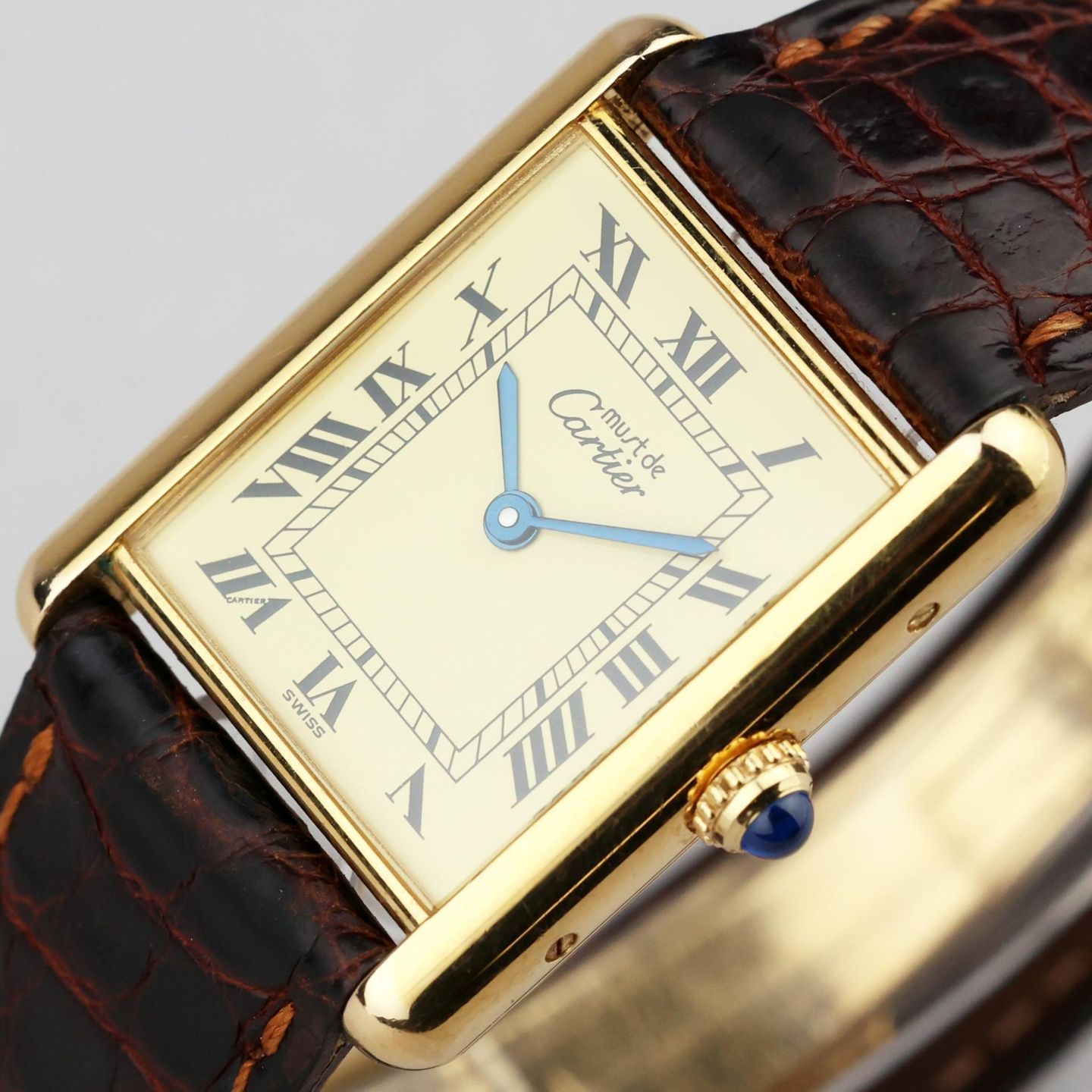 Cartier Tank 1615 (1997) - 23 mm Silver case (5/8)