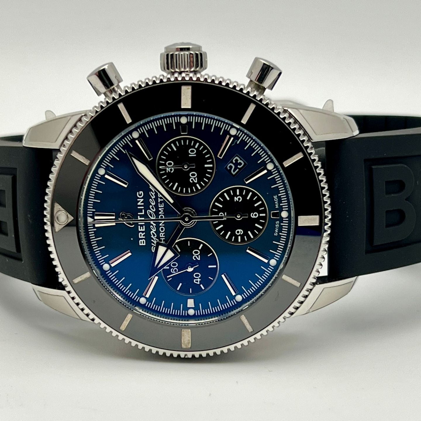 Breitling Superocean Heritage II Chronograph AB0162121C1S1 (2019) - Blue dial 44 mm Steel case (2/8)