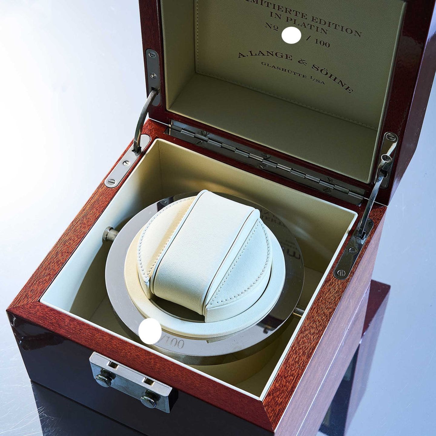 A. Lange & Söhne Langematik 304.049 (2005) - Silver dial 41 mm Platinum case (8/8)