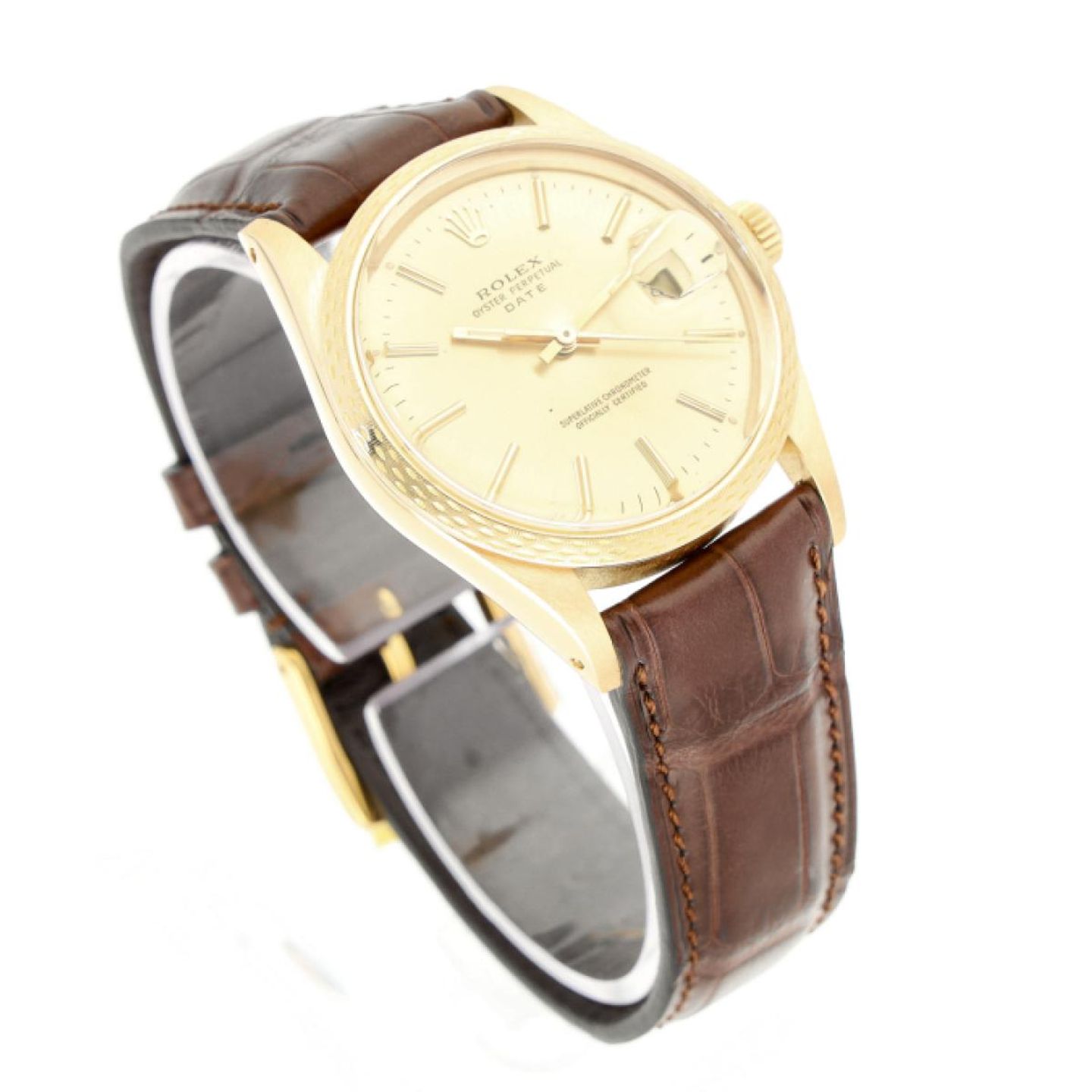 Rolex Date 15148 (1984) - 34mm Geelgoud (3/7)