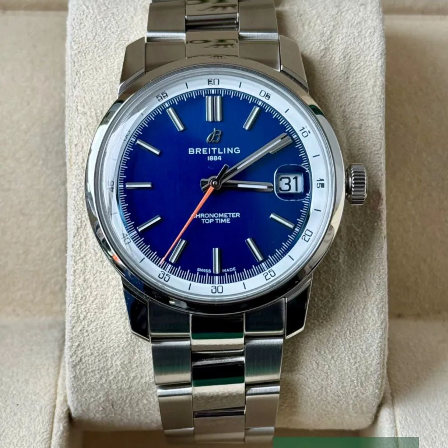 Breitling Top Time AB3113A71C1A1 (2025) - Blue dial 38 mm Steel case (2/7)