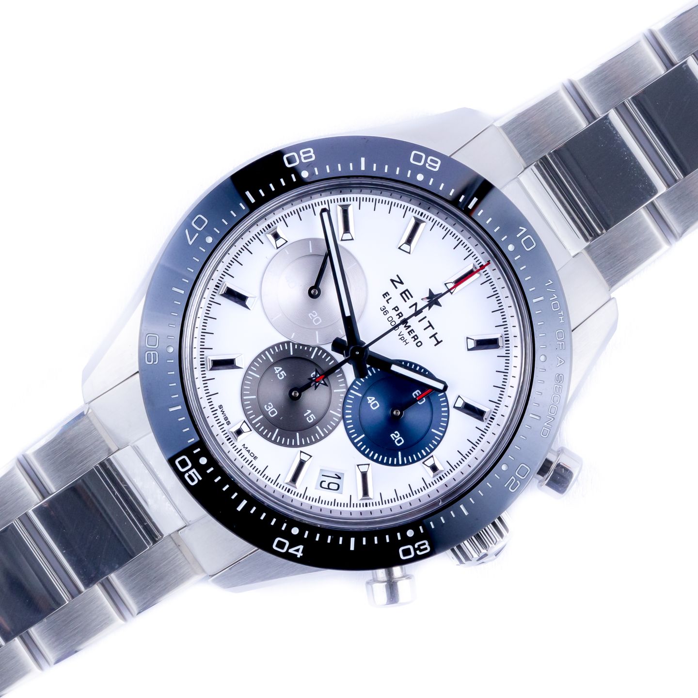 Zenith Chronomaster Sport 03.3100.3600/69.M3100 (2021) - Wit wijzerplaat 41mm Staal (1/8)