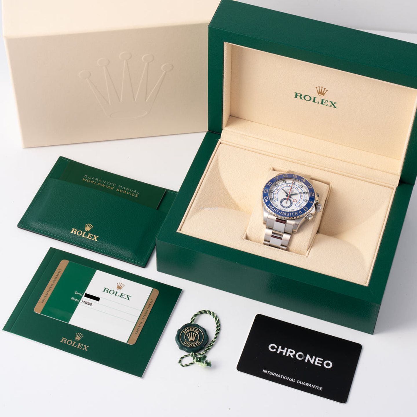 Rolex Yacht-Master II 116680 (2015) - White dial 44 mm Steel case (8/8)