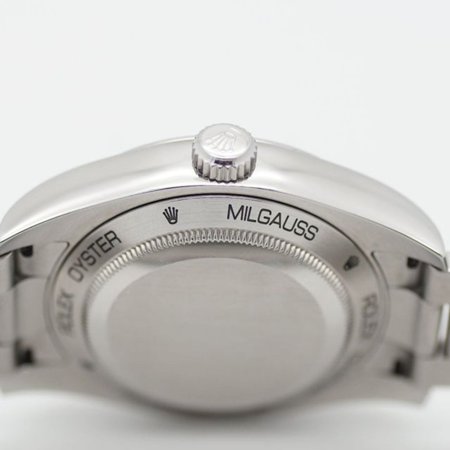 Rolex Milgauss 116400 (2009) - Zwart wijzerplaat 40mm Staal (3/8)