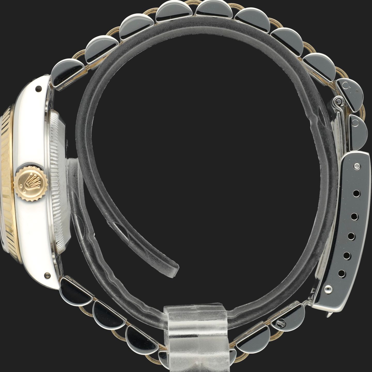 Rolex Lady-Datejust 69173 (1991) - Black dial 26 mm Gold/Steel case (7/8)