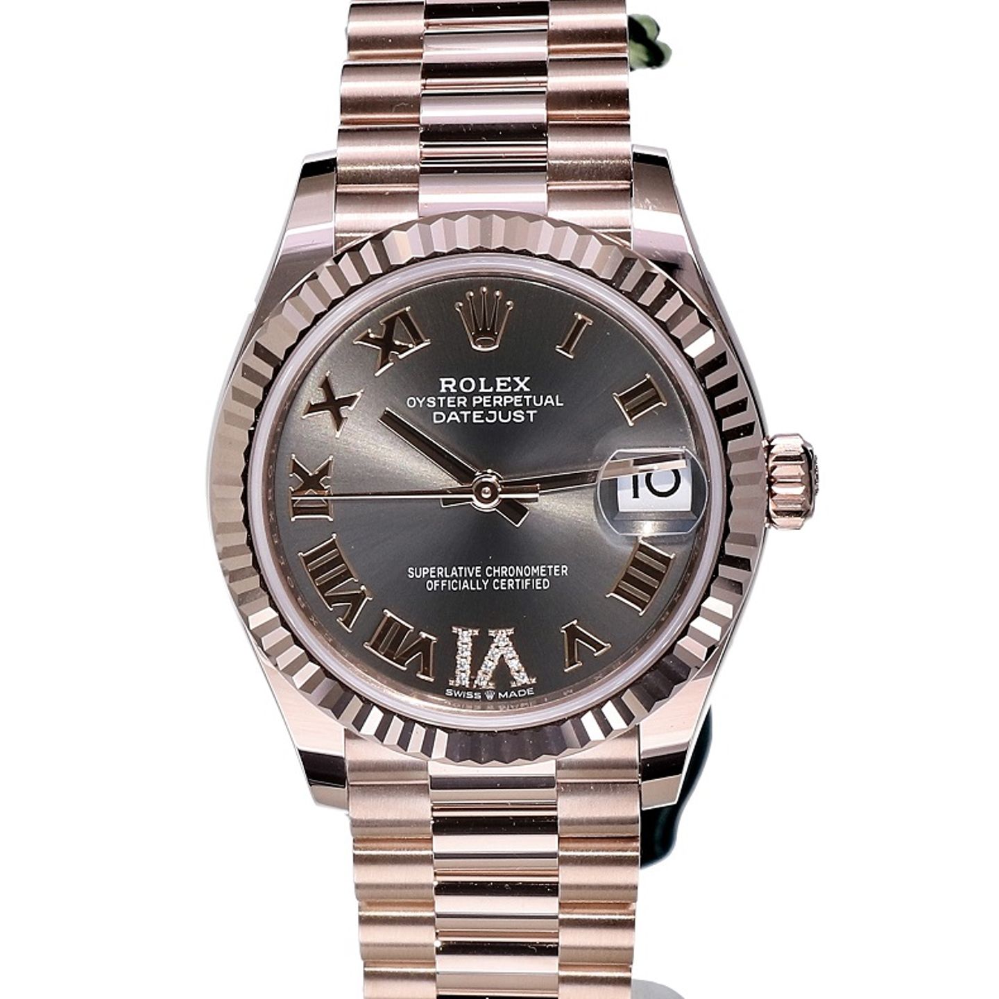 Rolex Datejust 31 278235 (2022) - Grey dial 31 mm Rose Gold case (4/8)