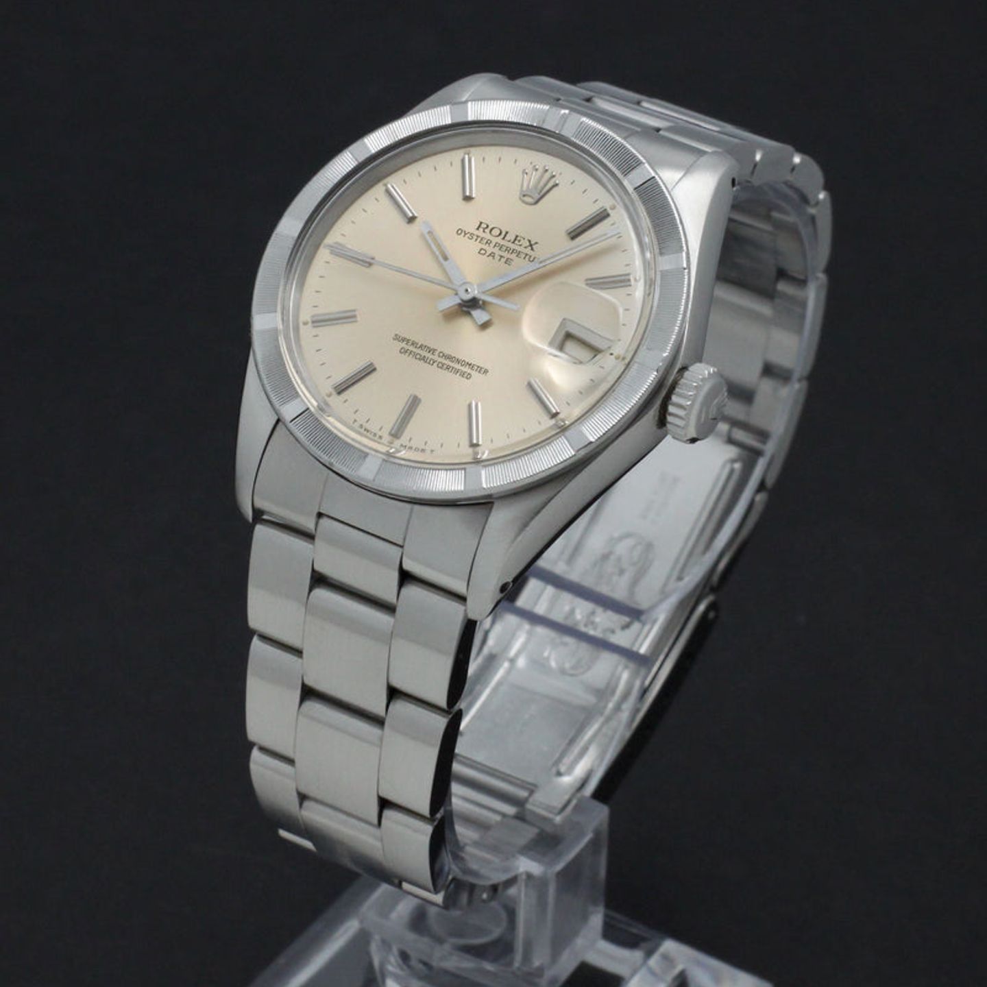 Rolex Oyster Perpetual Date 1501 (1969) - Zilver wijzerplaat 34mm Staal (4/7)