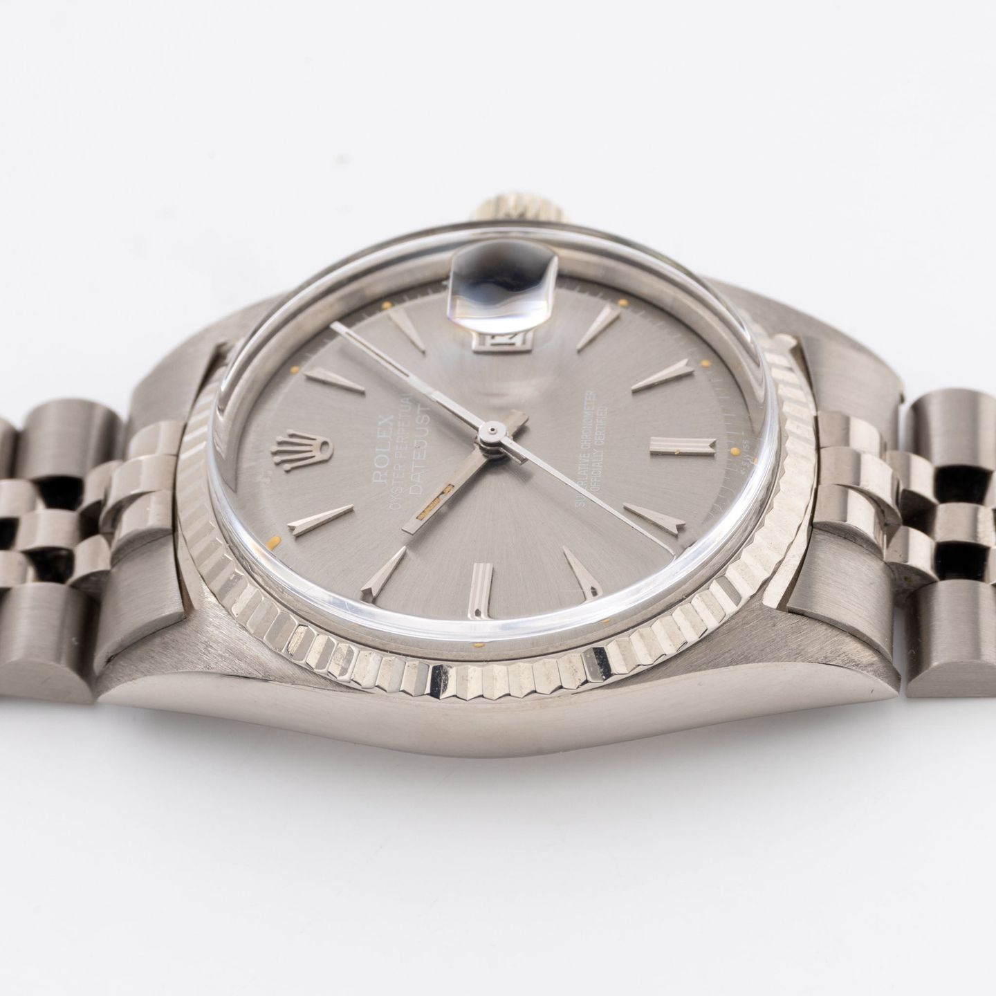 Rolex Datejust 1601/9 (1964) - Grey dial 36 mm White Gold case (7/8)