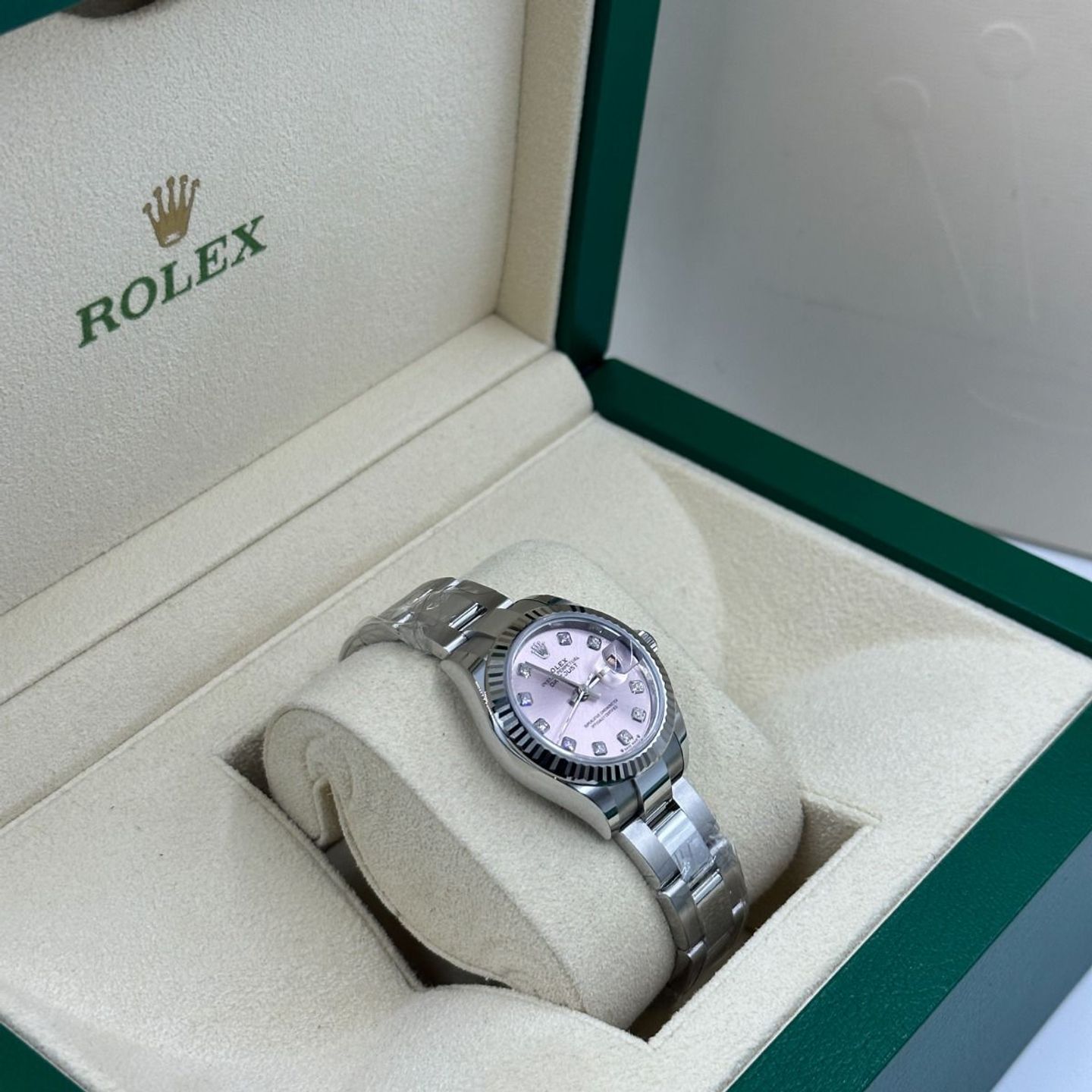 Rolex Lady-Datejust 279174 (2024) - Pink dial 28 mm Steel case (3/8)