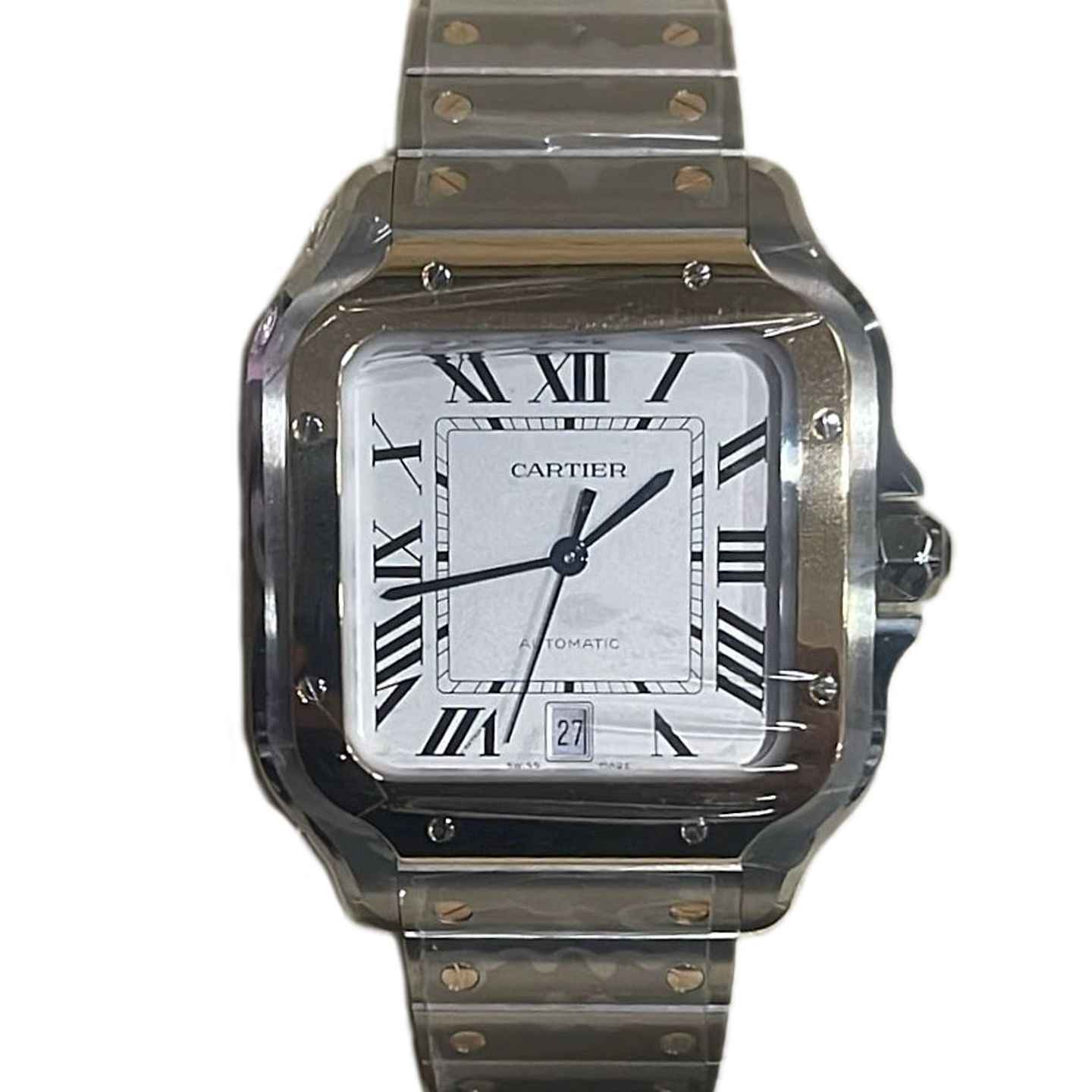 Cartier Santos W2SA0009 (2024) - Zilver wijzerplaat 40mm Staal (1/1)