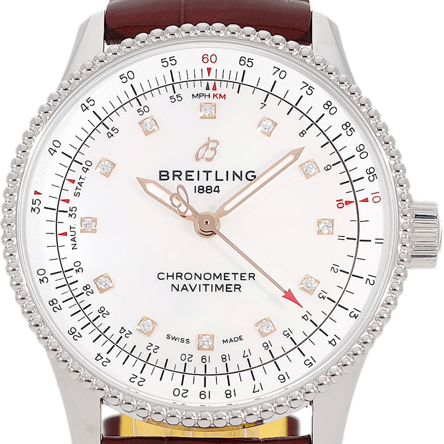 Breitling Navitimer A17395211A1P2 (2024) - White dial 35 mm Steel case (1/5)