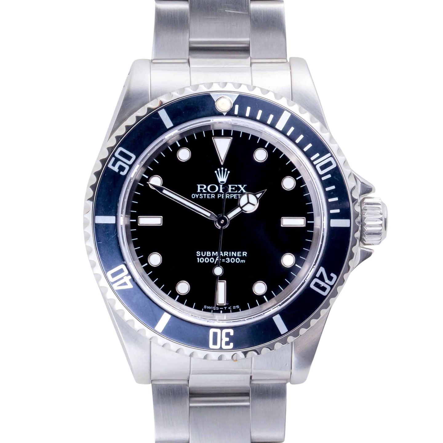Rolex Submariner No Date 14060 (1993) - Zwart wijzerplaat 40mm Staal (3/8)