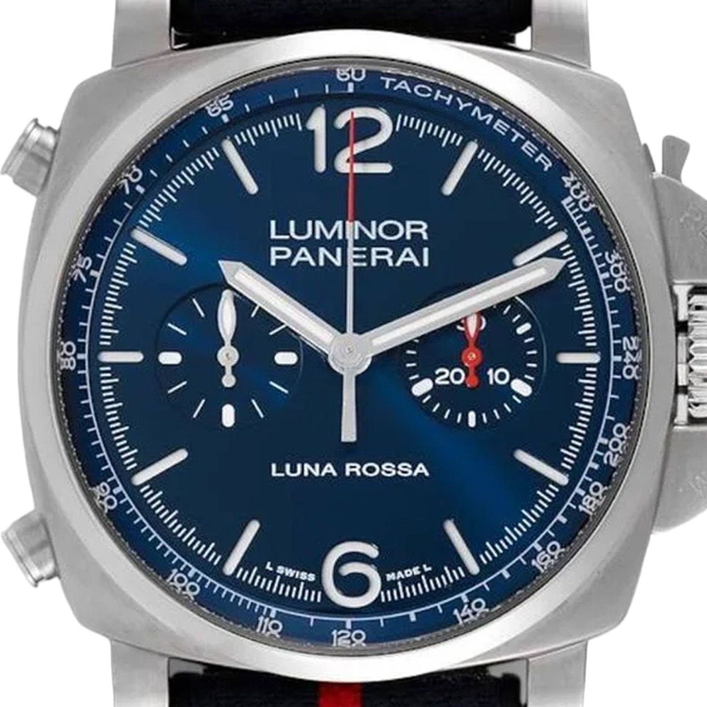 Panerai Luminor Chrono PAM01303 (Onbekend (willekeurig serienummer)) - Blauw wijzerplaat 44mm Staal (2/3)