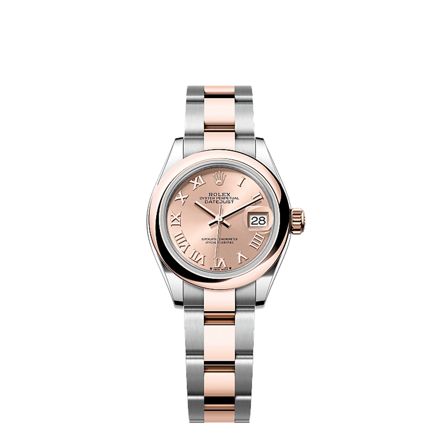 Rolex Lady-Datejust 279161 (2025) - Roze wijzerplaat 28mm Staal (1/1)